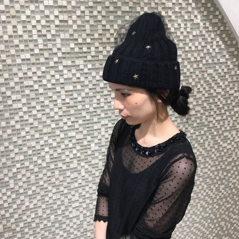 カシラ 甘辛mixな星付きニット帽 タカシマヤ ゲートタワーモール